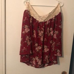 Floral off the shoulder top